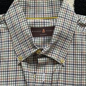 Robert Talbott Men's Plaid Button-Down Shirt - Green and Brown